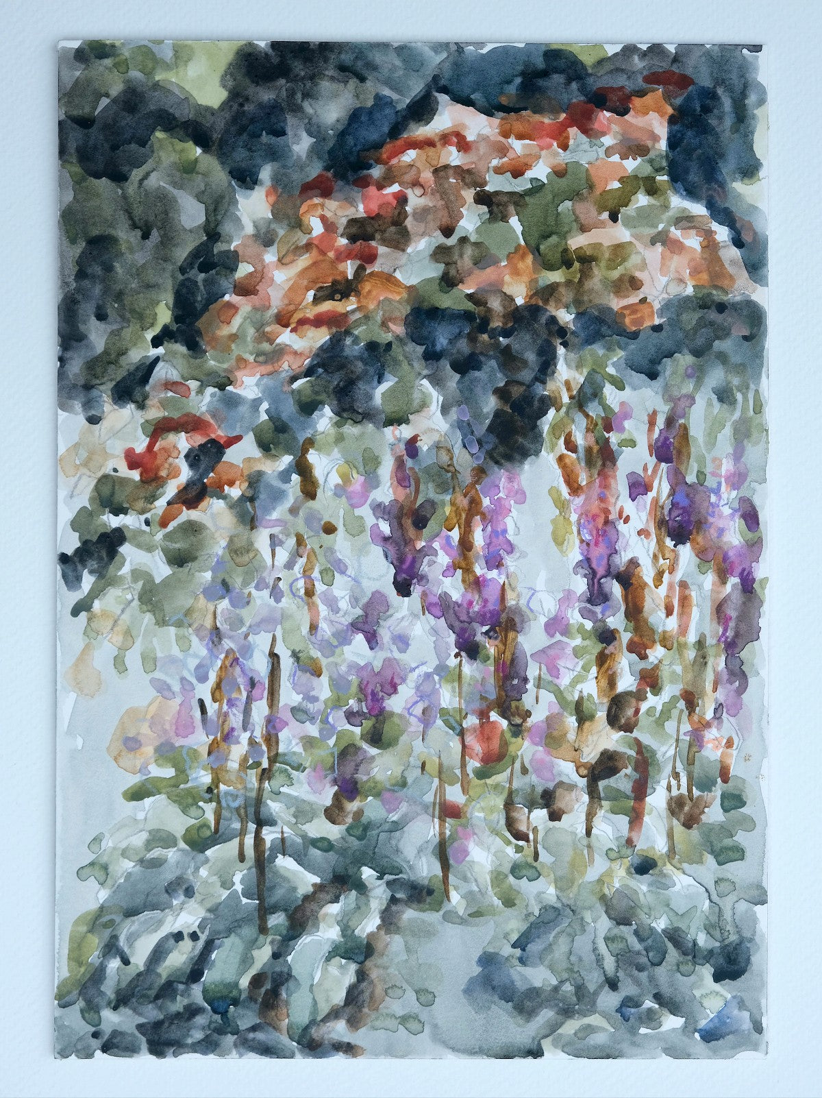 Study of the purple flowers (framed)