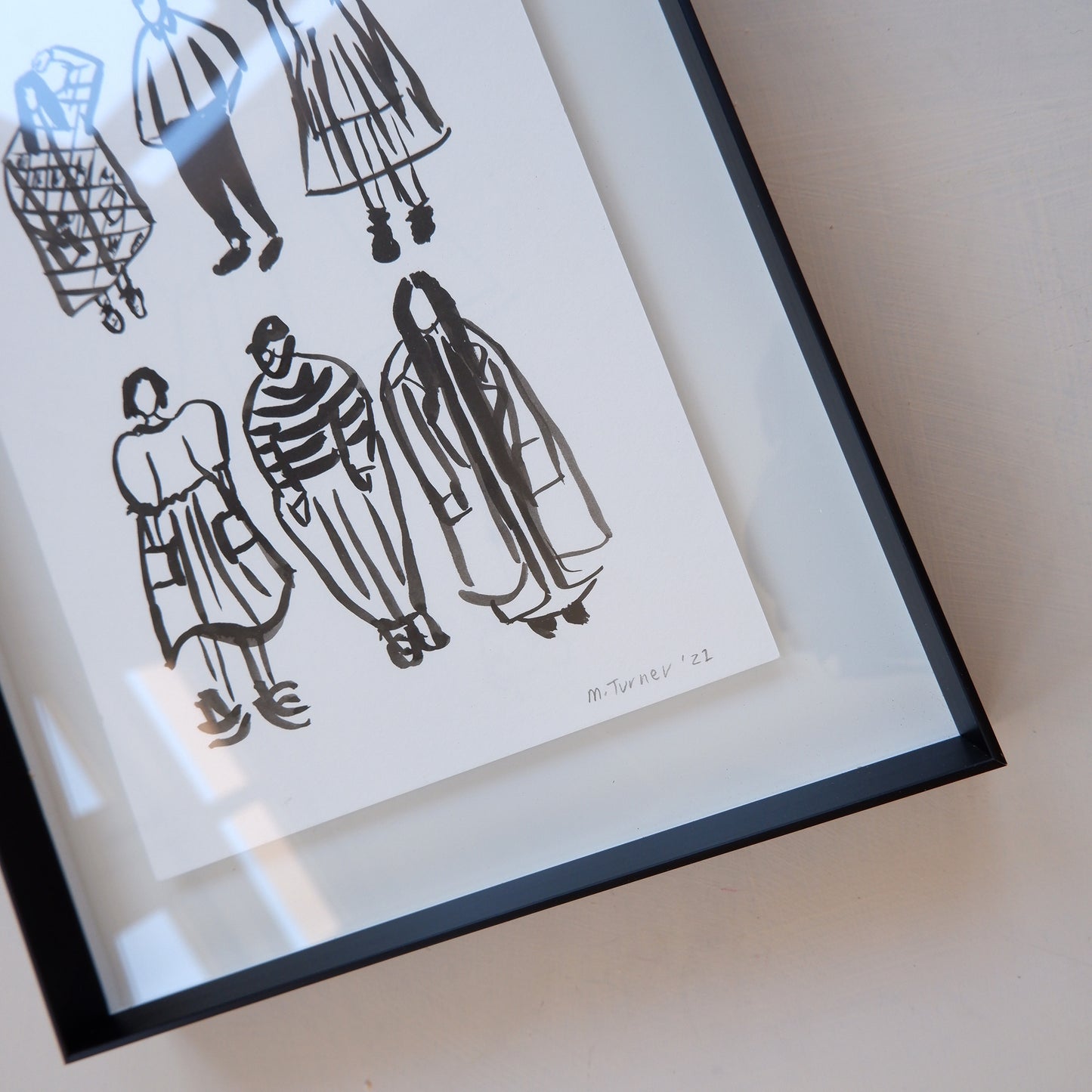Copenhagen street sketches (framed)