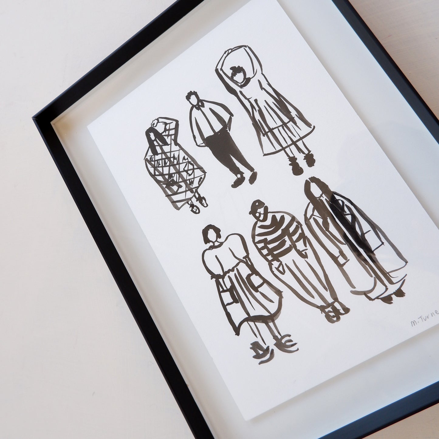 Copenhagen street sketches (framed)