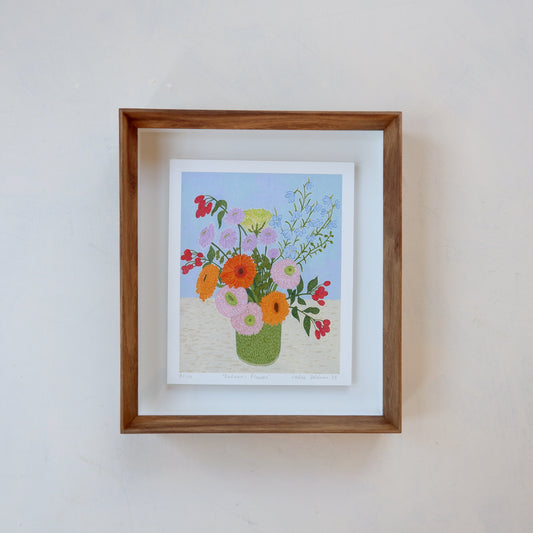 Fadwah's Flowers: Fine art print (Framed)