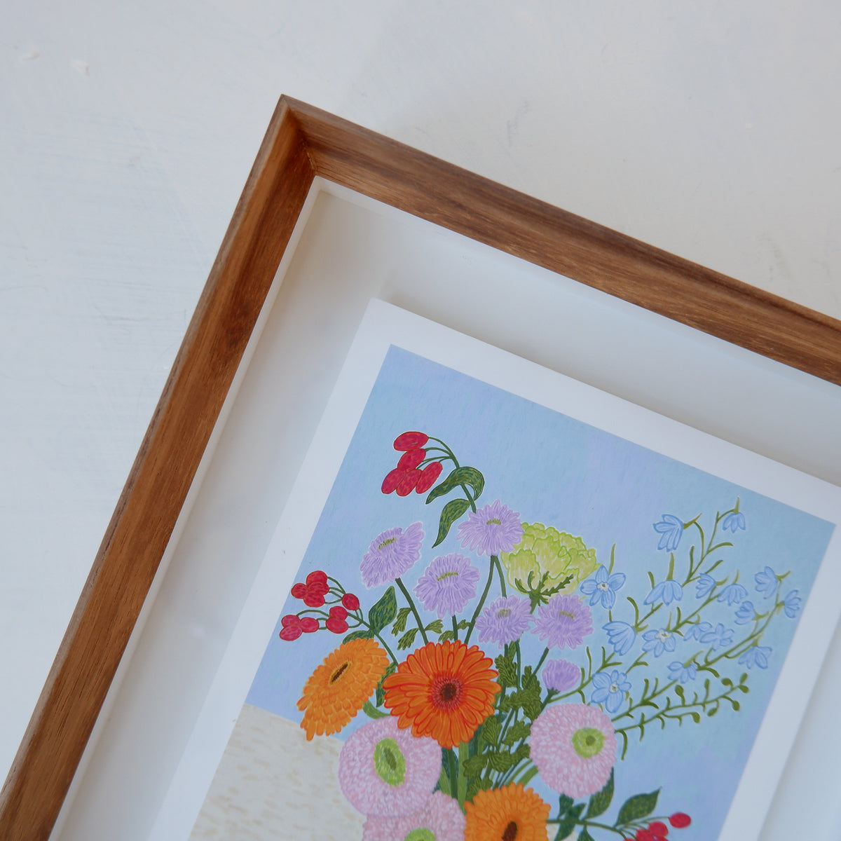 Fadwah's Flowers: Fine art print (Framed)