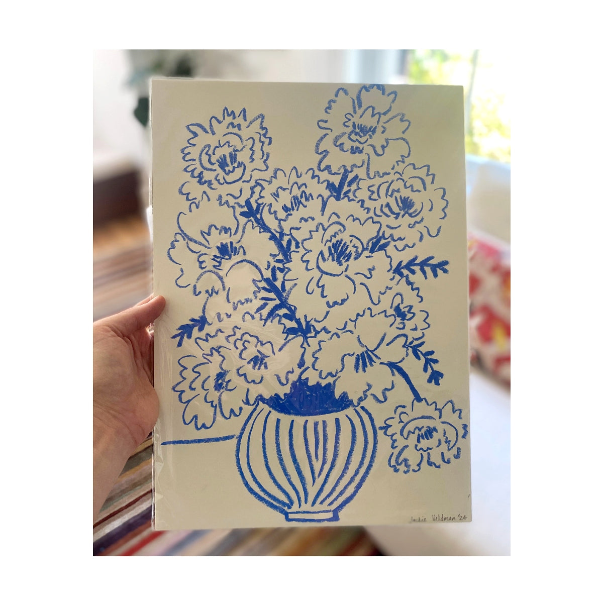 Fleurs en Bleue: Fine art print (framed)