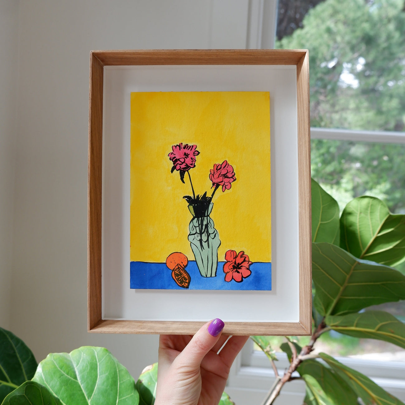 Flowers for my bedside table (Framed)