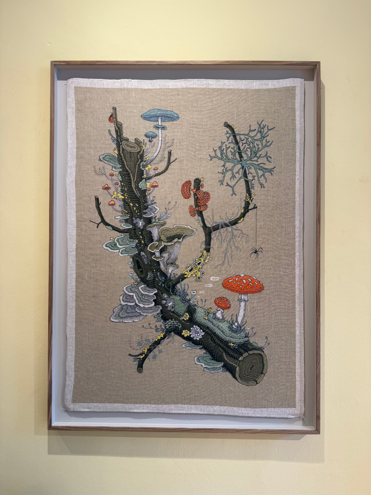 Log of Lichen - Light Linen alt v.2 (Framed)