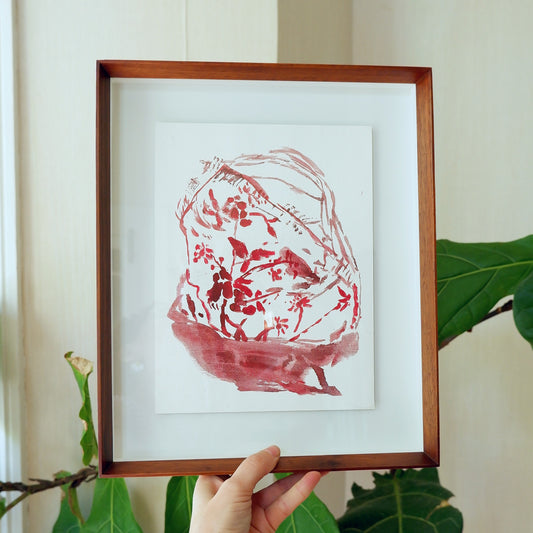 The embroidered handbag (Framed)
