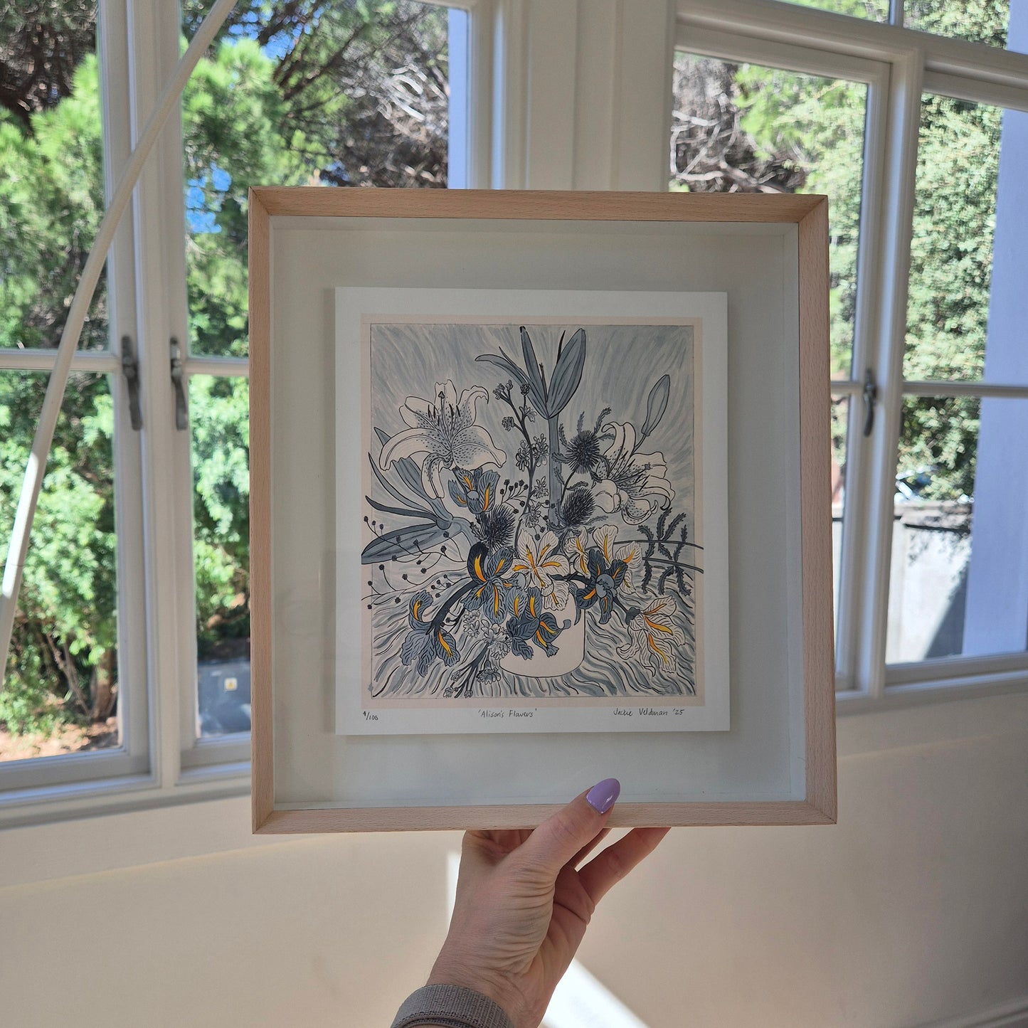Alison's flowers : Fine art print (framed)