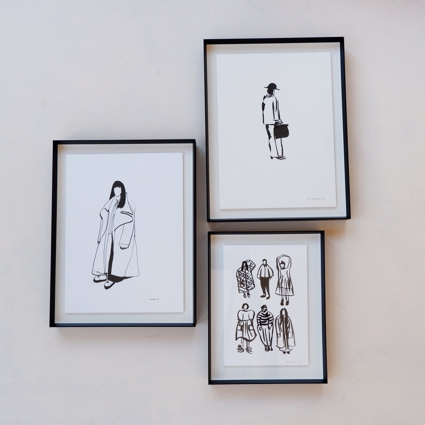 Copenhagen street sketches (framed)