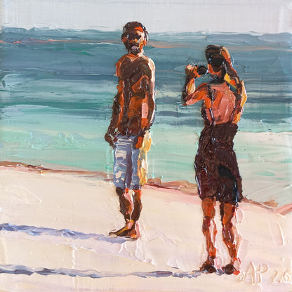 Beach pose, Bazaruto (Framed)