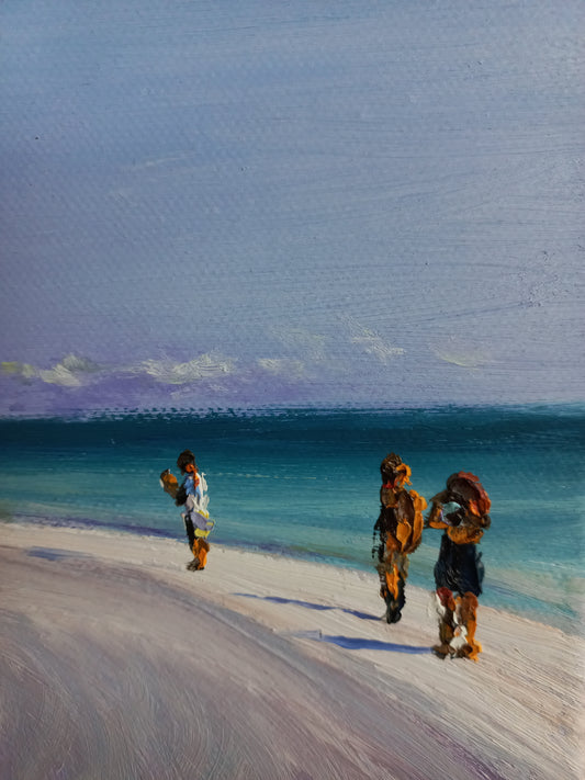 Sandbank, Mozambique Channel near Bazaruto (Framed)