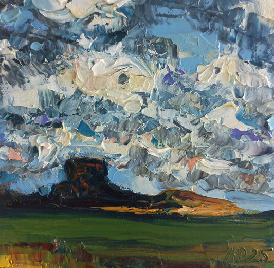 Storm clouds building near Zastron, Free State (Framed)