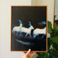 Blue Circus Horses From Gif (framed)