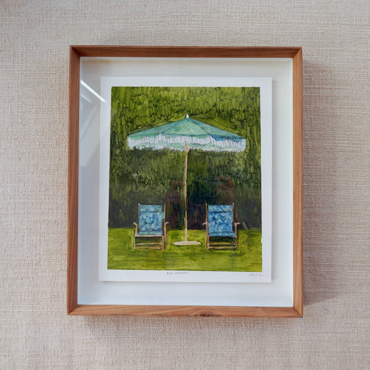 Blue Umbrella (Framed)