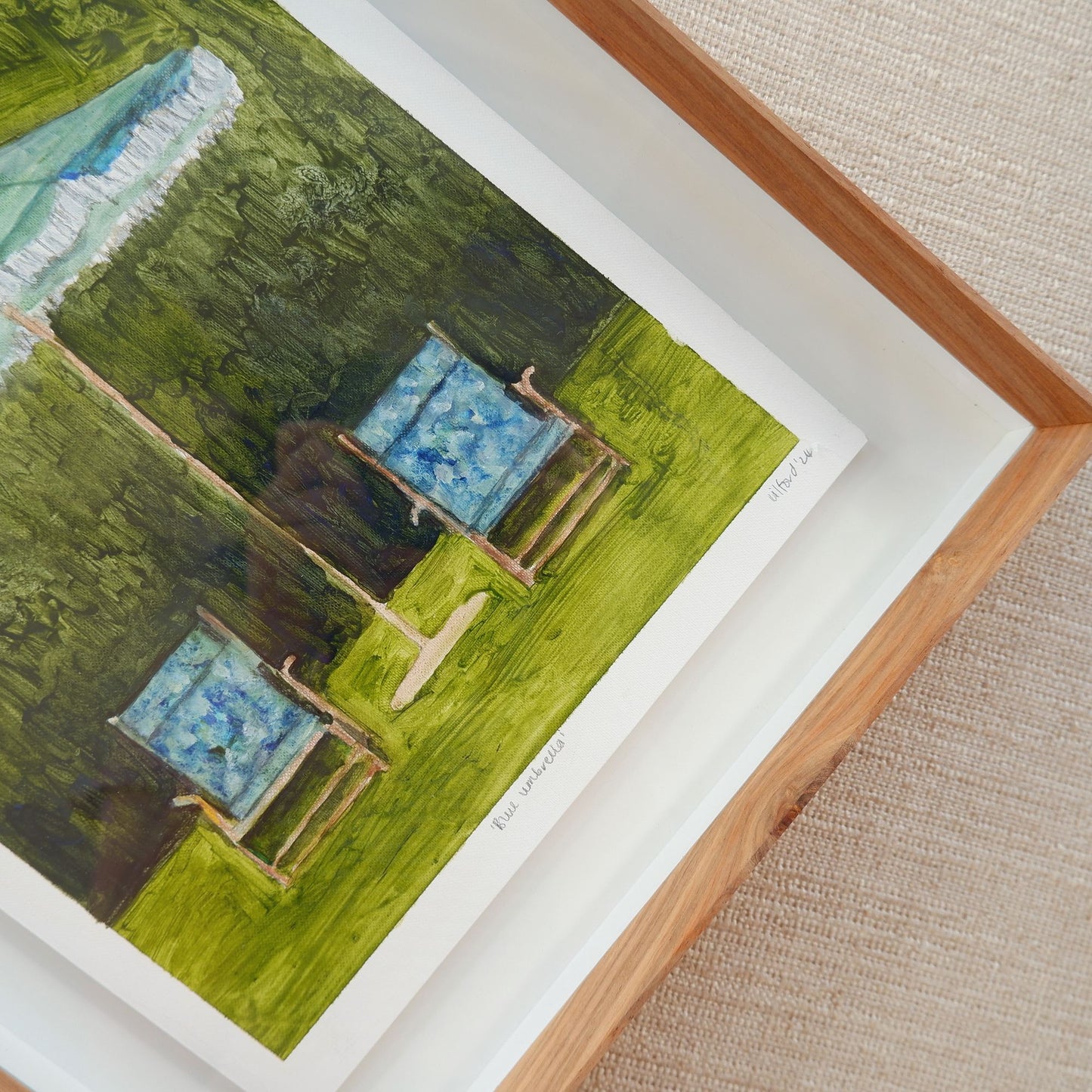 Blue Umbrella (Framed)