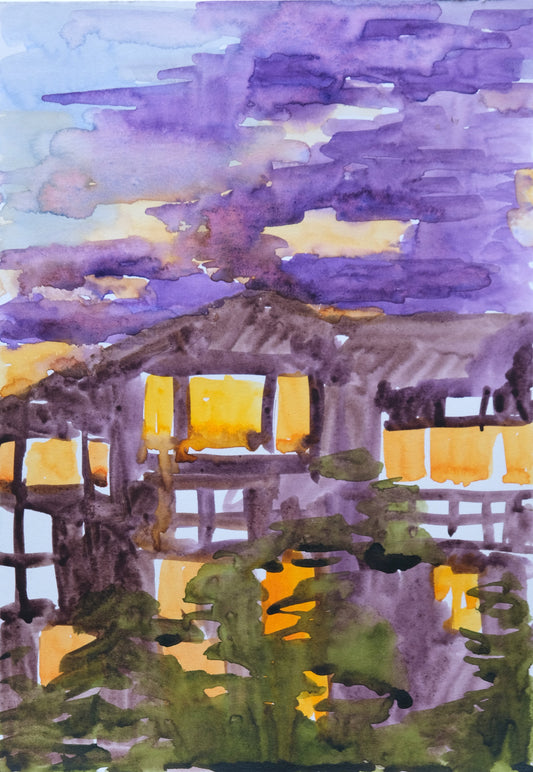 Catching the Last of the Rays (Framed)