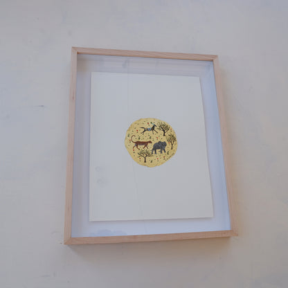 Charlie the Circus Elephant Escaping as a Baby (framed)