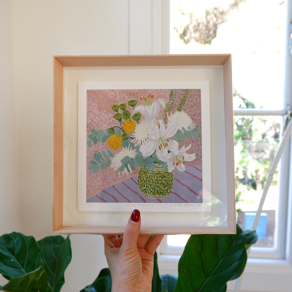 Claudia's flowers: Fine art print (Framed)