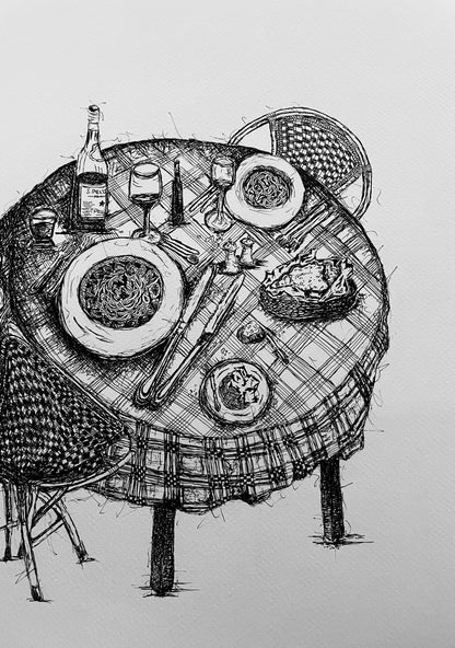 Dinner In Italy (Print)