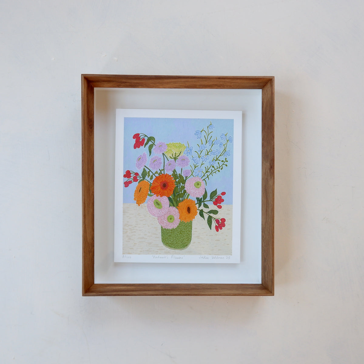 Fadwah's Flowers: Fine art print (Framed)