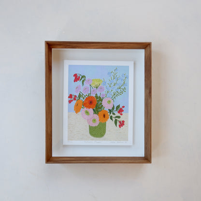 Fadwah's Flowers: Fine art print (Framed)