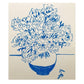 Flower study in blue:  Limited edition print (framed)