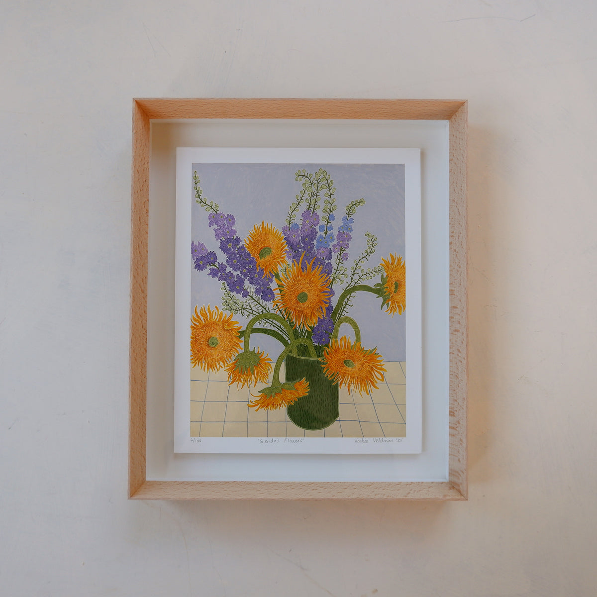 Glenda's Flowers: Fine art print (Framed)