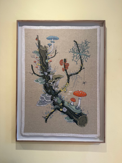 Log of Lichen - Light Linen alt v.2 (Framed)