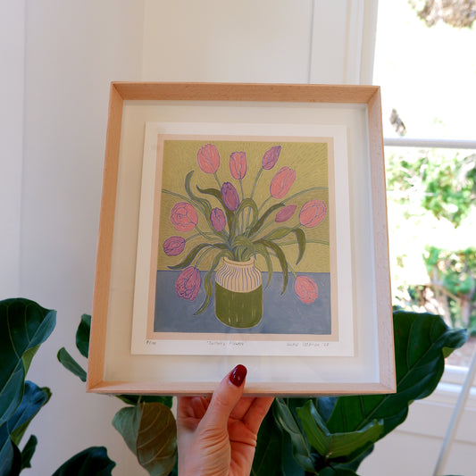 Zulfah's Flowers: Fine art print (Framed)
