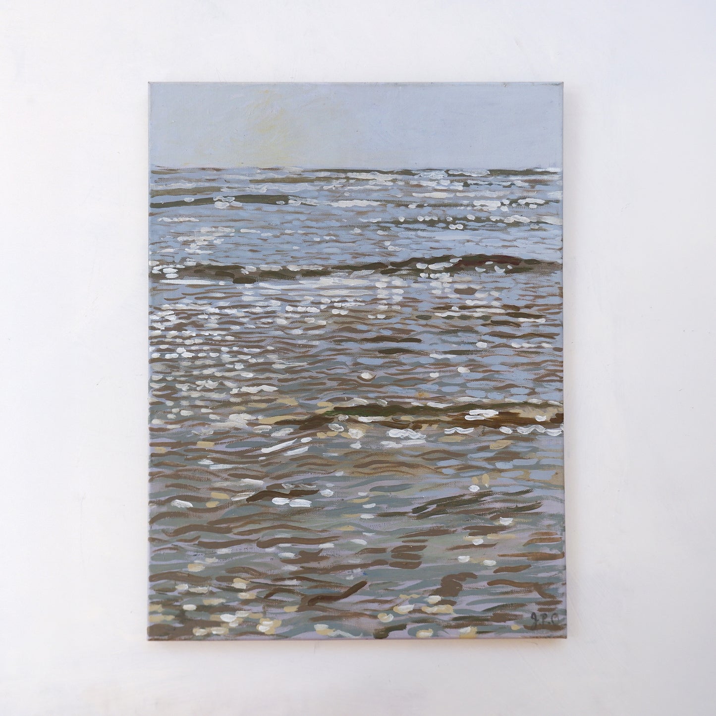 Ocean Study 02, Late Summer, Cobbles (Framed)