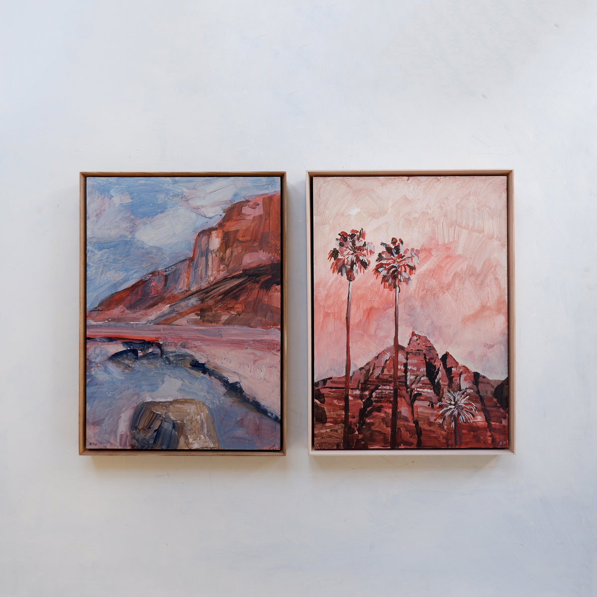 Red Palm Trees (Framed)