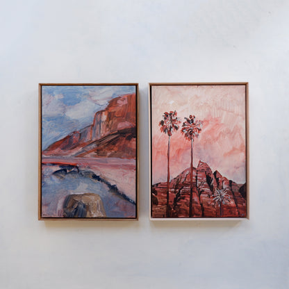 Red Palm Trees (Framed)