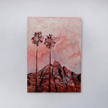 Red Palm Trees (Framed)