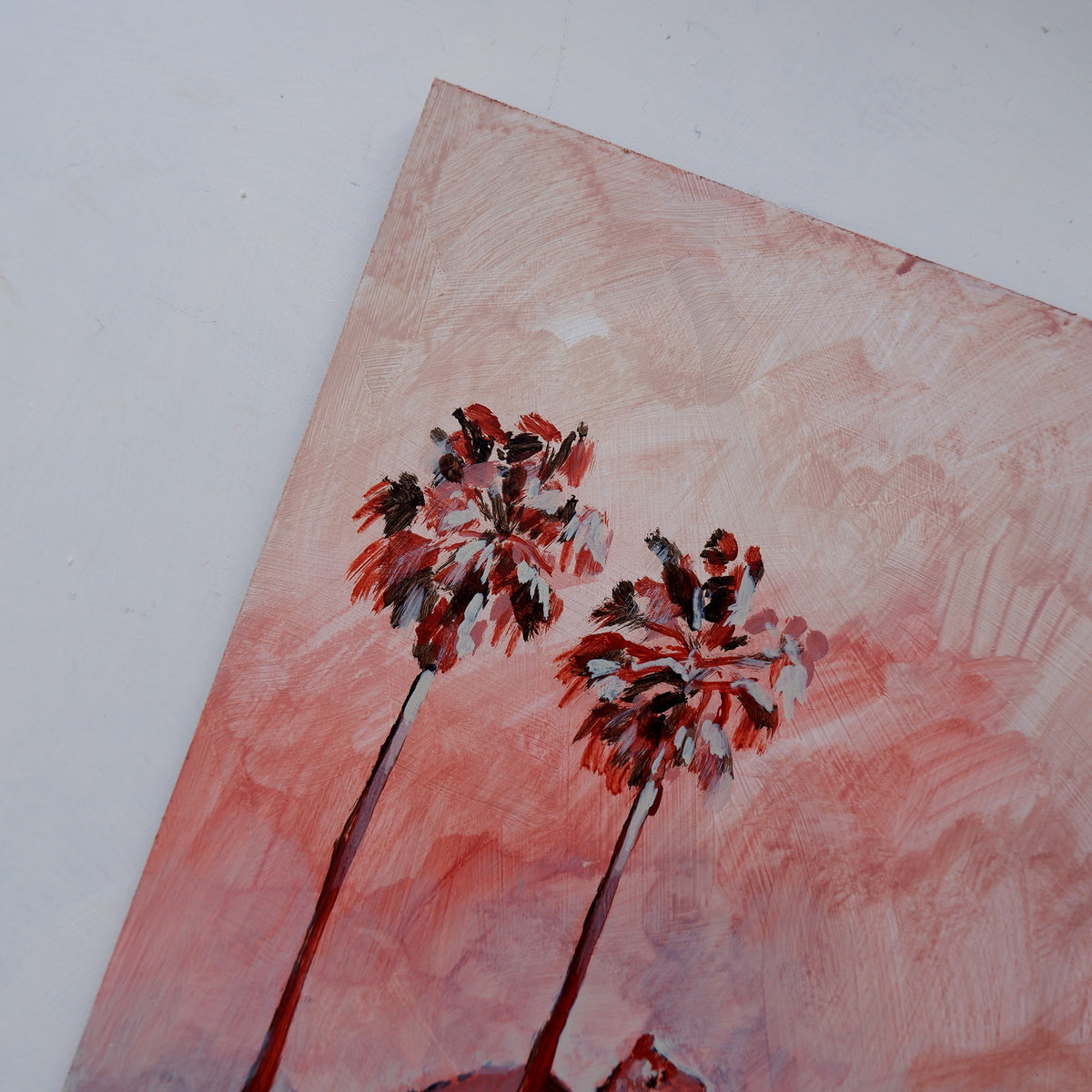 Red Palm Trees (Framed)