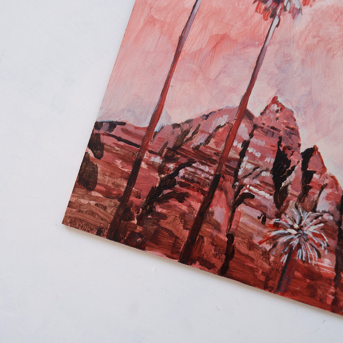 Red Palm Trees (Framed)