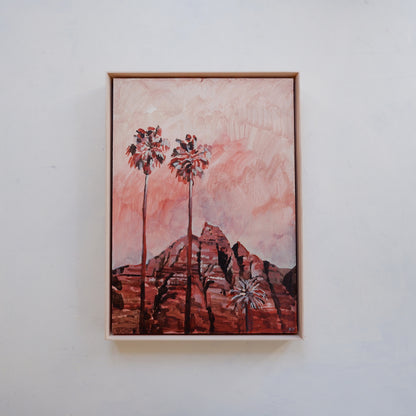 Red Palm Trees (Framed)