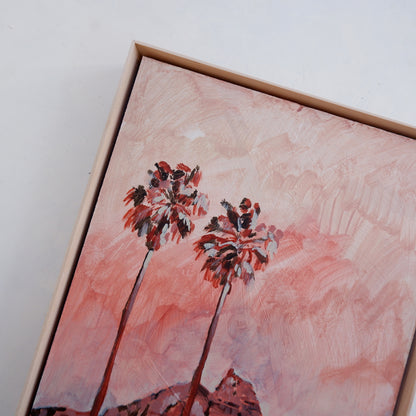 Red Palm Trees (Framed)
