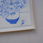 Flower study in blue:  Limited edition print (framed)