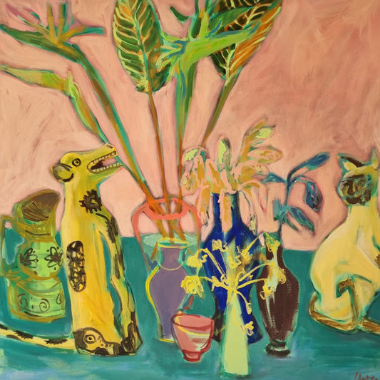 The cat sculpture convention attended by important Chinese vases