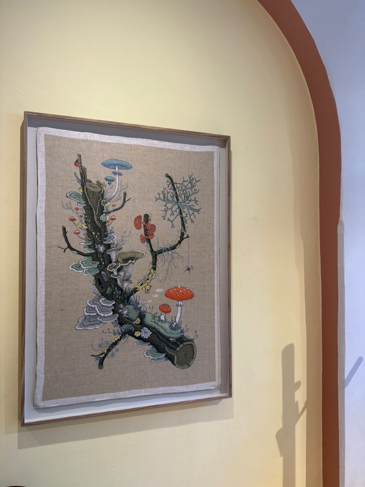 Log of Lichen - Light Linen alt v.2 (Framed)