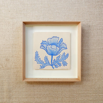 Poppy Kalamkari 2 (framed)