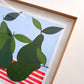 Pretty Green Pears (framed)