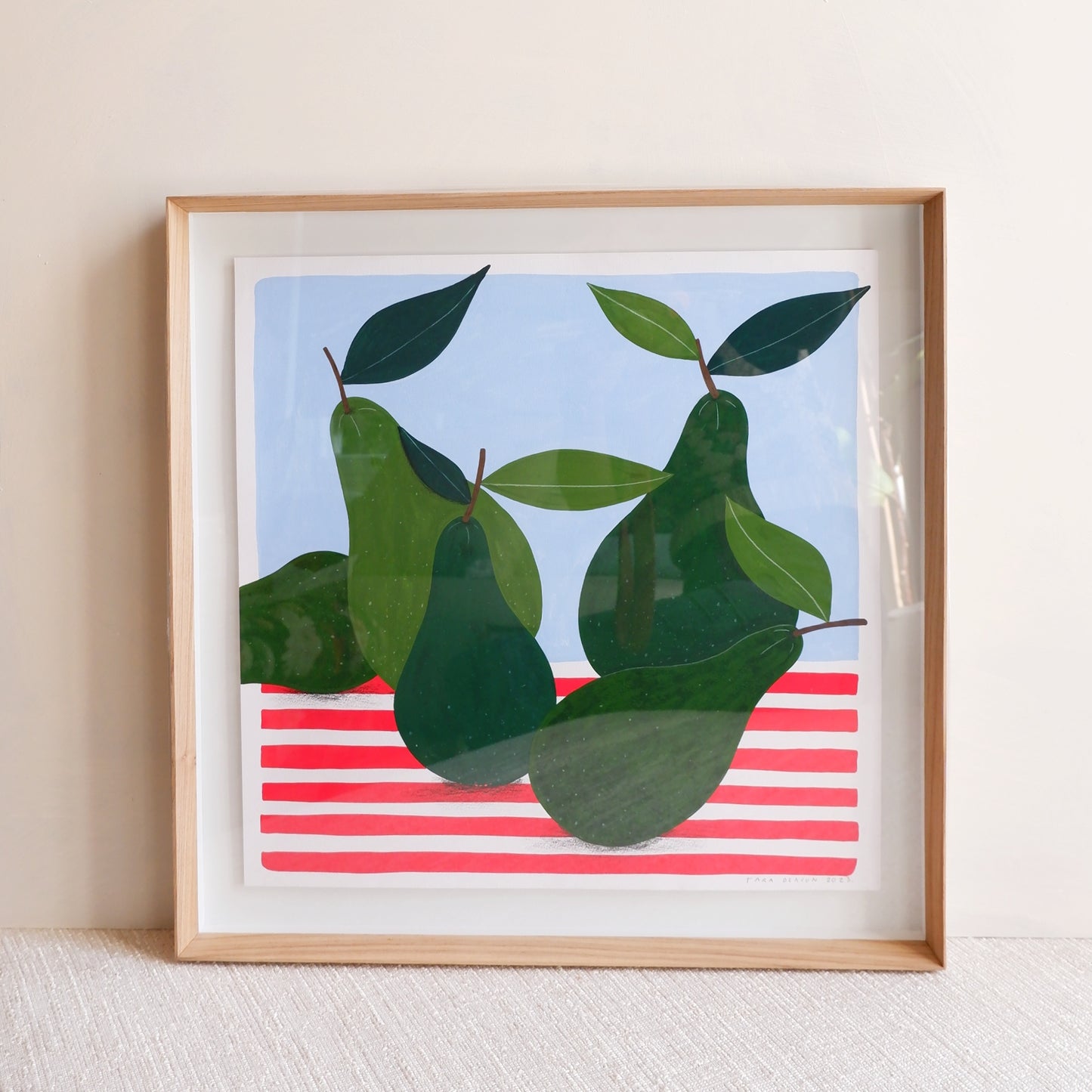 Pretty Green Pears (framed)