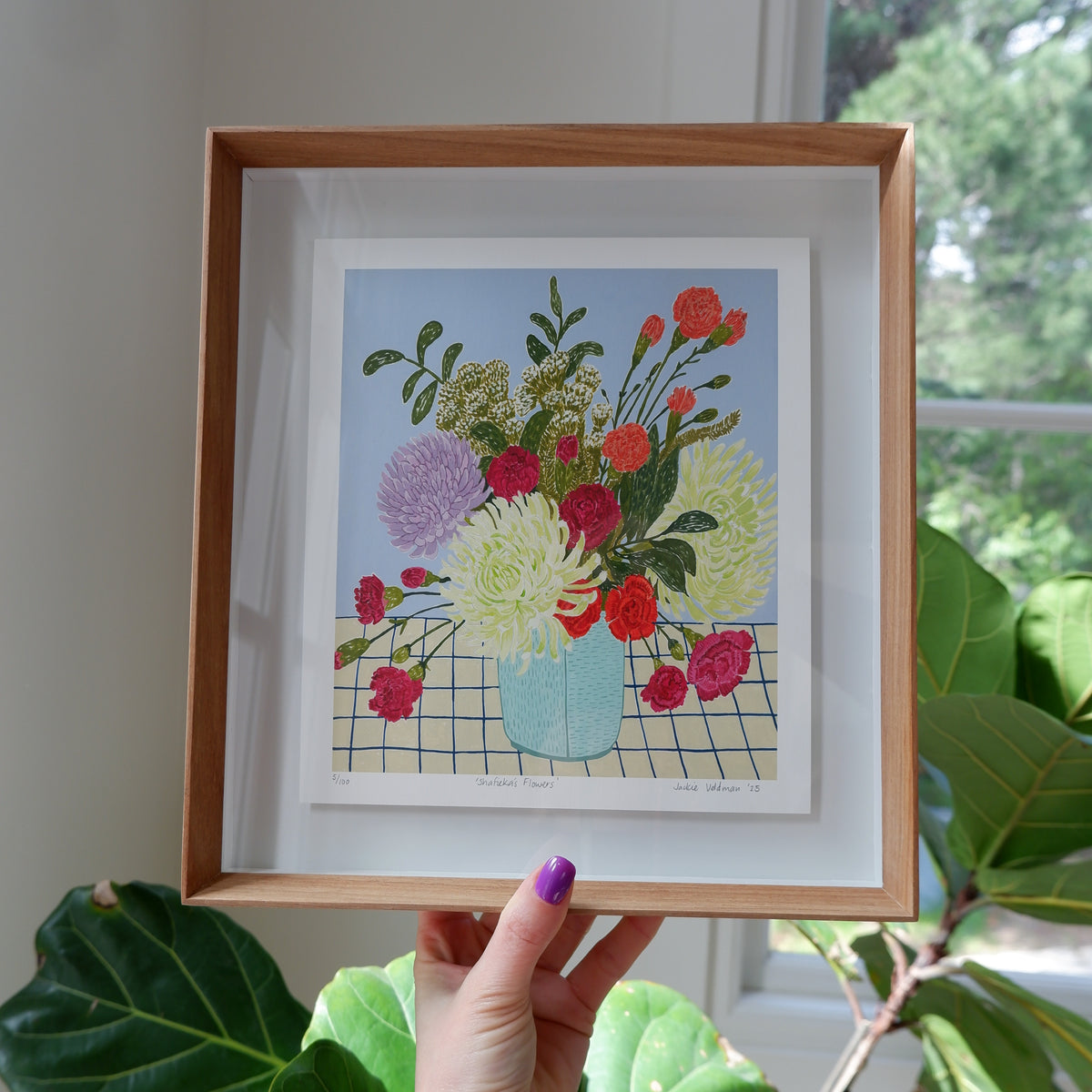 Shafieka's flowers: Fine art print (Framed)