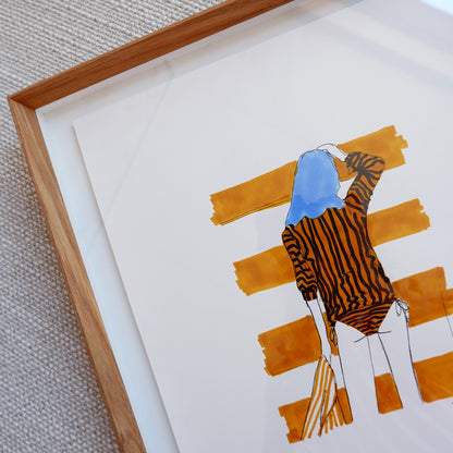 Breton Stripes - Rust (Framed)