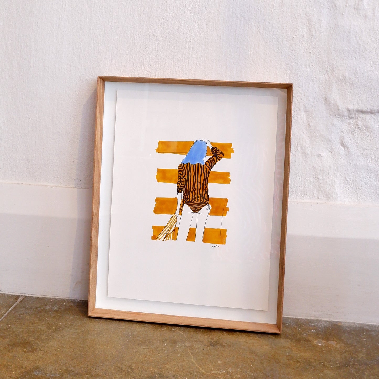 Breton Stripes - Rust (Framed)