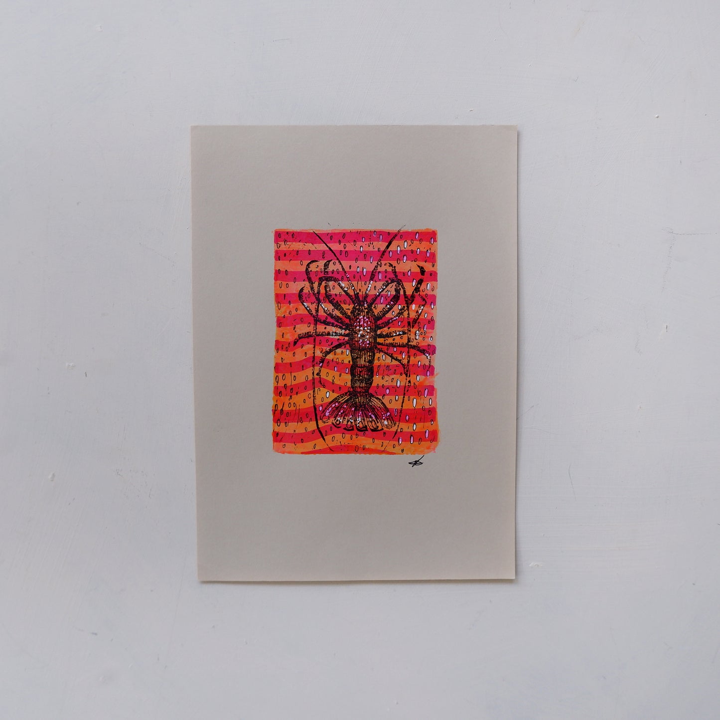 Crayfish, red tide (Framed)