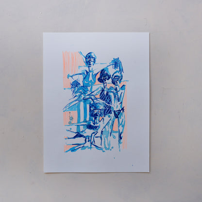 Spring skiing, Cannes (Framed)