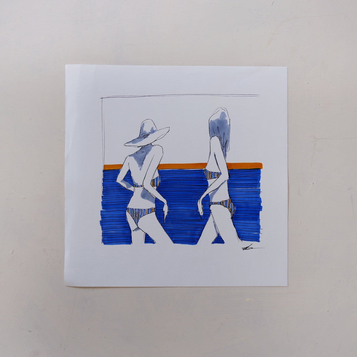 Summer Swim (Framed)
