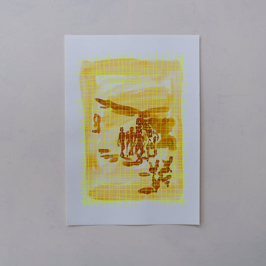Township dancers, yellow (Framed)