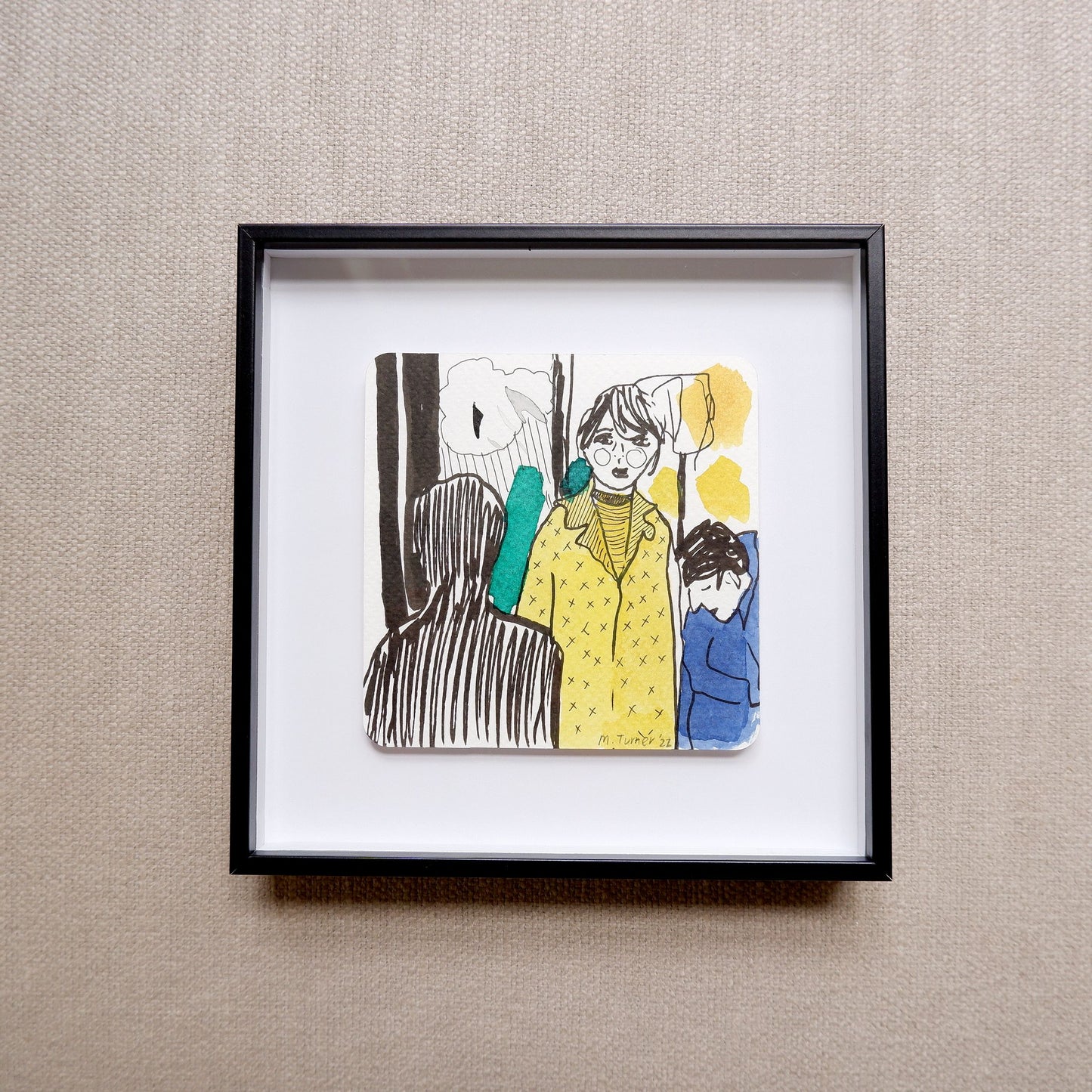 Strangers on the subway (framed)