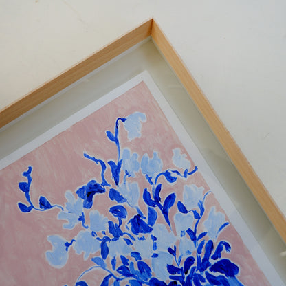 Sweet Peas in a Pot (Framed)